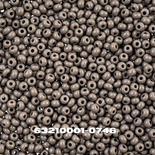 Czech Seed Bead 10/0 Opaque Grey - Alberta Bead Store