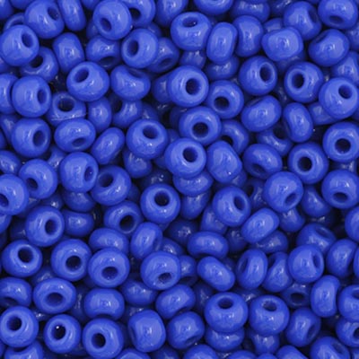 Czech Seed Bead 10/0 Opaque Royal Blue - Alberta Bead Store