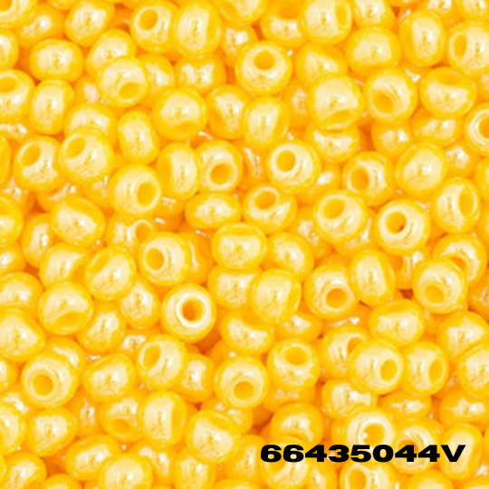 Czech Seed Bead 11/0 Opaque Golden Yellow Luster - Alberta Bead Store