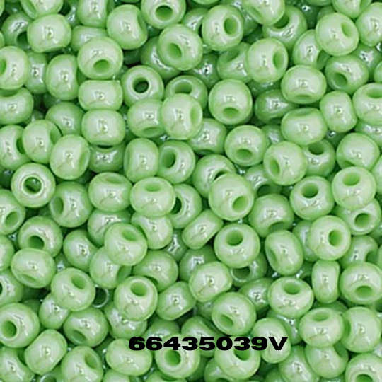 Czech Seed Bead 11/0 Opaque Green Luster - Alberta Bead Store