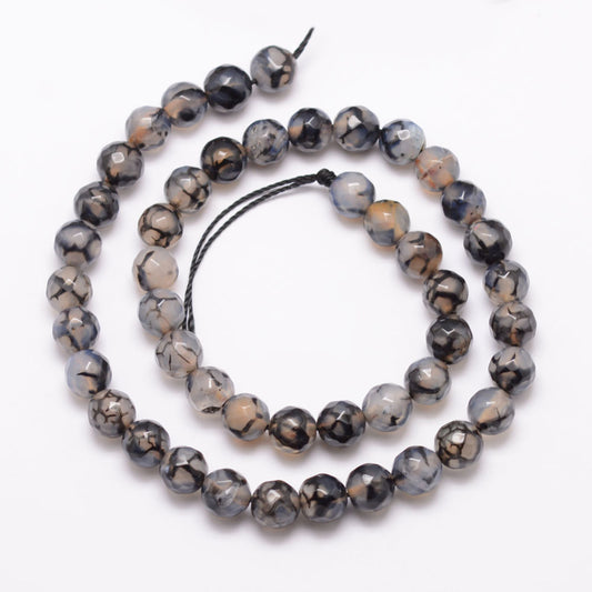 Dragon Vein Faceted Gemstone Bead - Alberta Bead Store