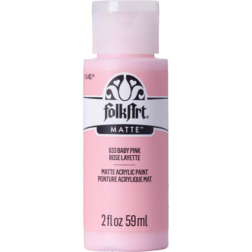 FolkArt Matte Acrylic Paint, 2 oz. - Baby Pink | Alberta Bead Store