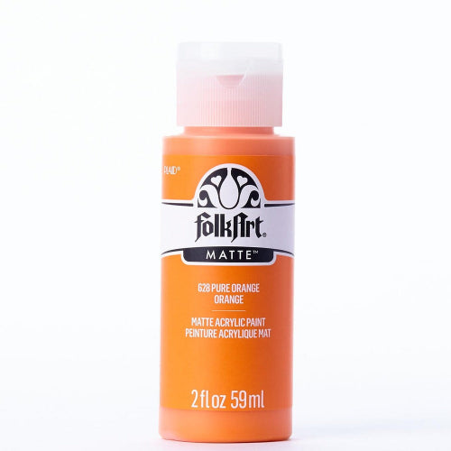 FolkArt Matte Acrylic Paint, 2 oz. - Pure Orange | Alberta Bead Store