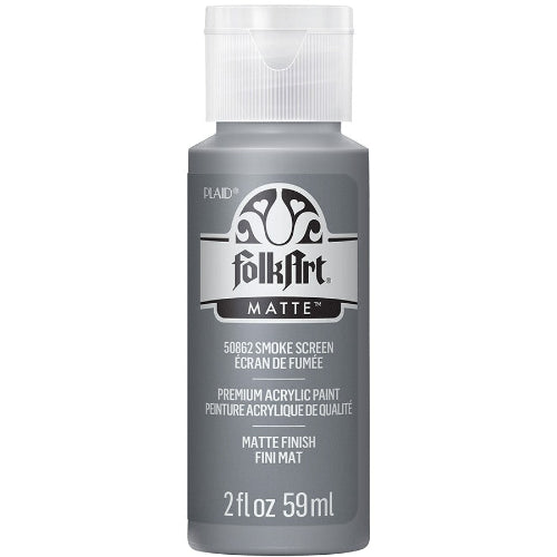 FolkArt Matte Acrylic Paint, 2 oz. - Smoke Screen | Alberta Bead Store