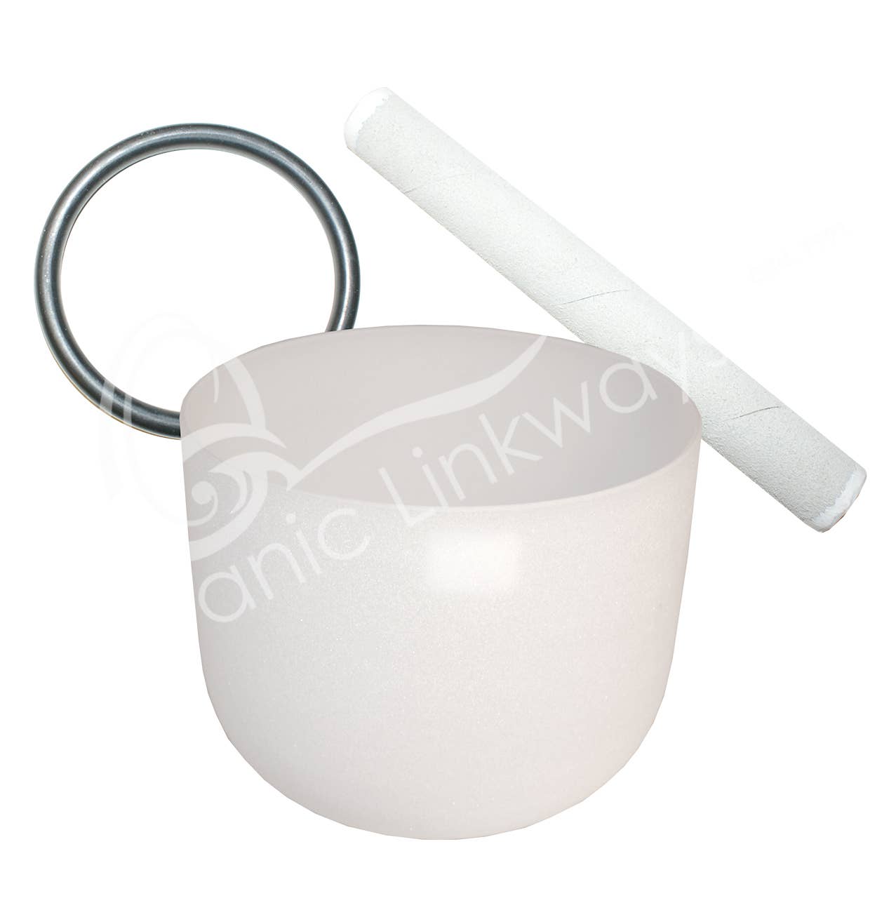 Frosted Crystal Singing Bowl 8" G Note - Crystals and Sun Signs