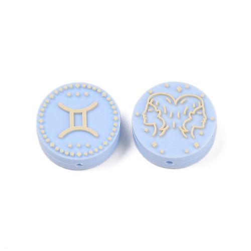 Gemini zodiac silicone focal bead