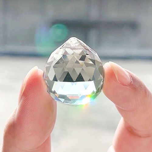 Glass Suncatcher Crystal Round 20mm Rainbow - Alberta Bead Store