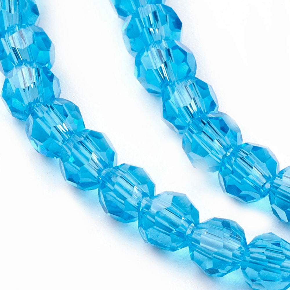 Glass Bead Faceted Sky Blue 6MM