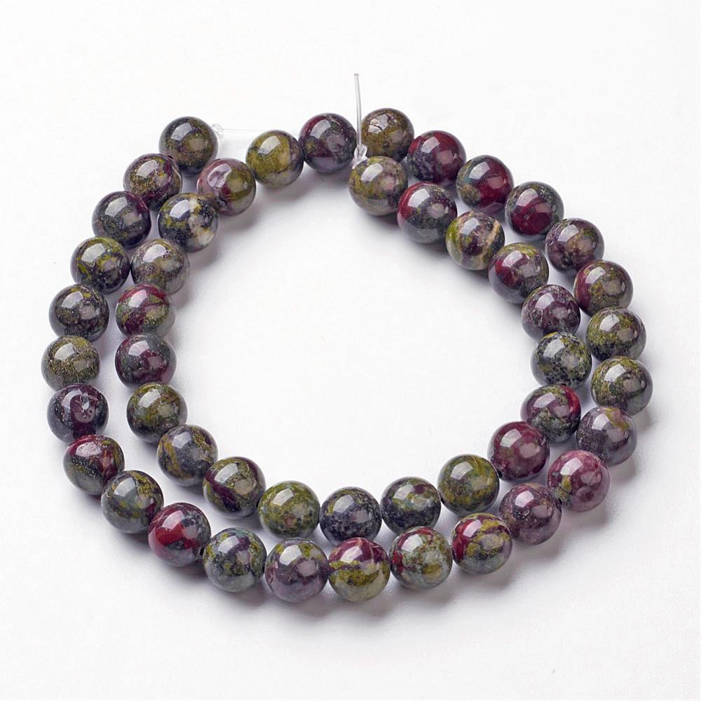 Dragon Bloodstone Gemstone Beads