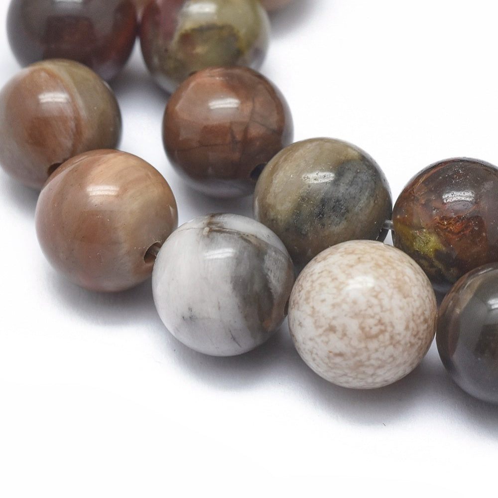 Petrified Wood Round Bead