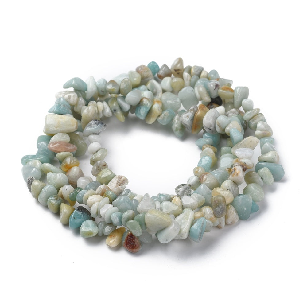 Flower Amazonite Gemstone Chip Beads
