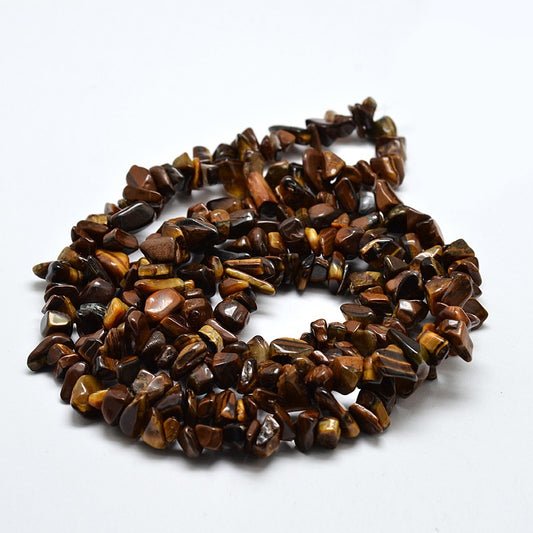 Tiger Eye Gemstone Chip Bead