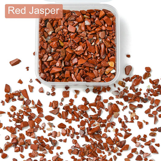 Red Jasper Gemstone Chip Beads No Hole 50g