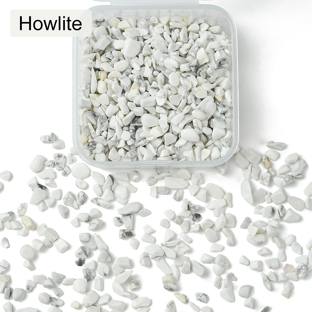 Howlite Gemstone Chip Beads No Hole 50g