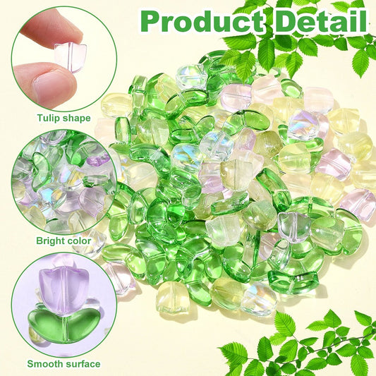 Glass Tulip Bead Mixed 50pc - Alberta Bead Store