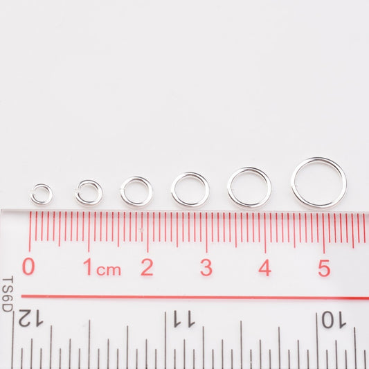 Jump Ring Silver Color Mixed Sizes 1 box