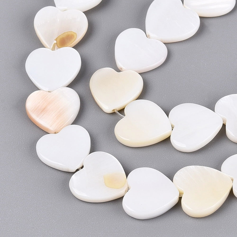 Shell Bead Heart Shape 12.5mm 1pc
