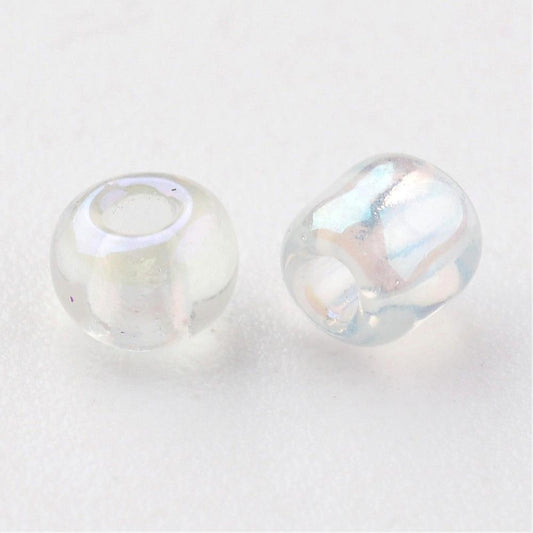 Glass Seed Bead Clear AB 8/0 50g