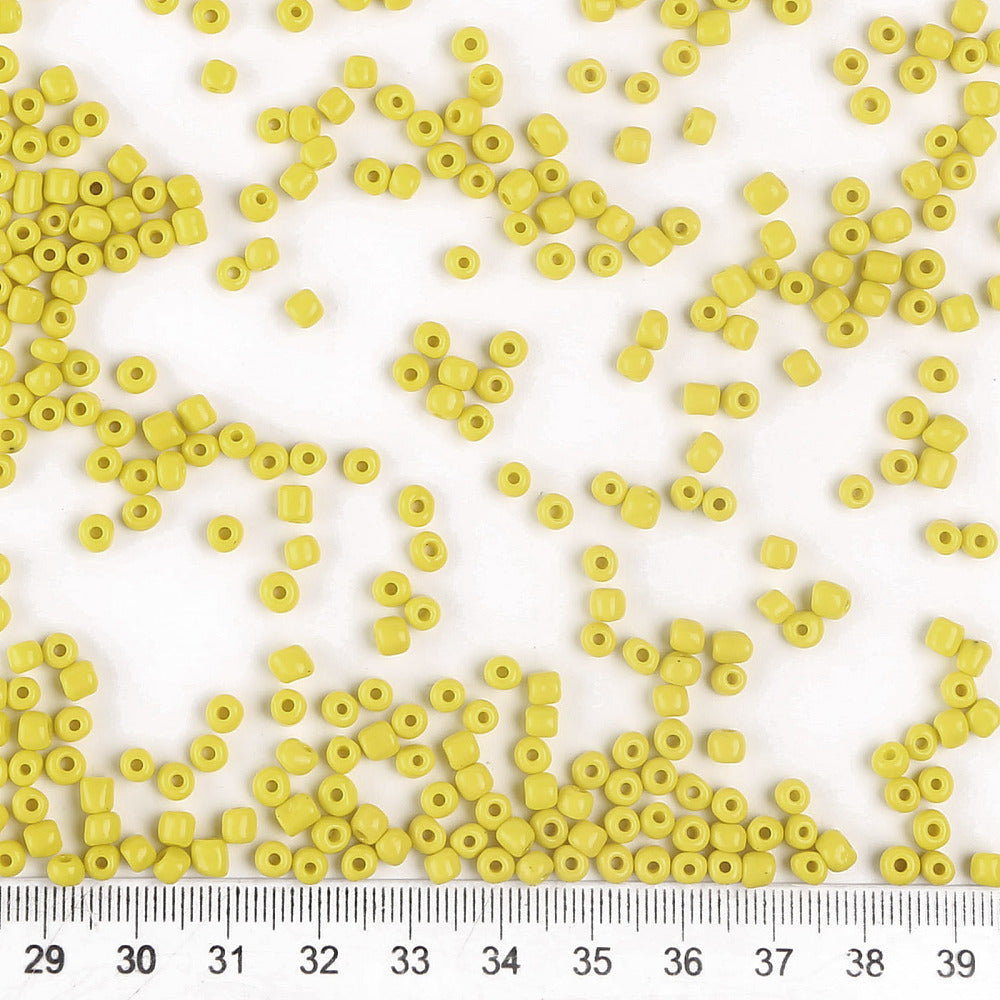 Glass Seed Bead Opaque Yellow 6/0
