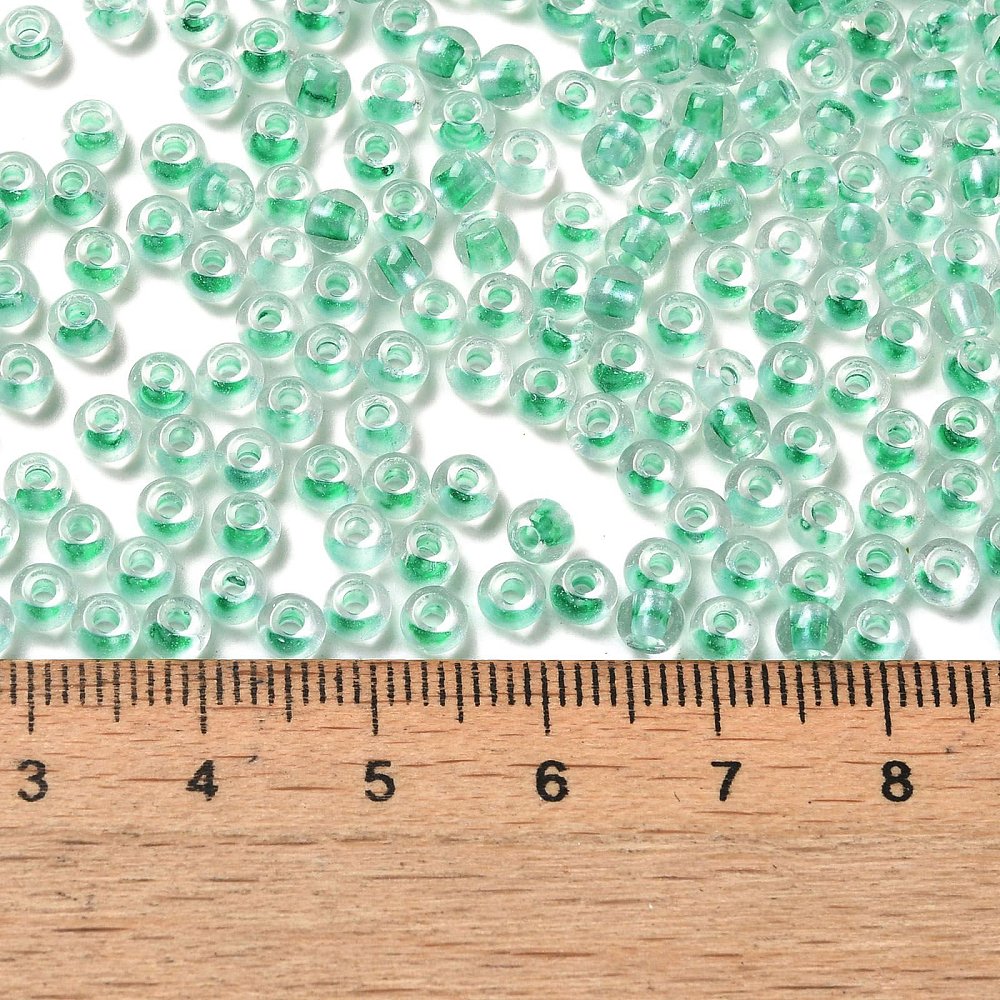Glass Seed Bead C/L Med Spring Green 6/0