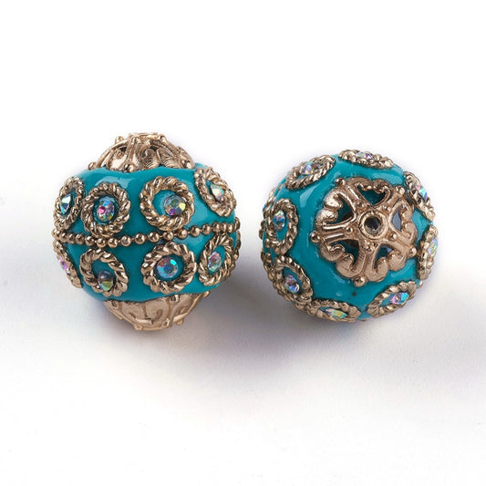 Indonesia Bead Turquoise 20mm 1pc