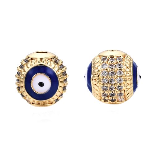 Micro Pave Evil Eye 18K with Cubic Zirconia Bead 1pc | Alberta Bead Store