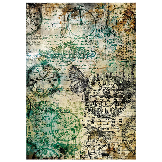 Mixed Media Rice Paper A4 Set 4/Pkg Time Capsule - Ecstasy Crafts