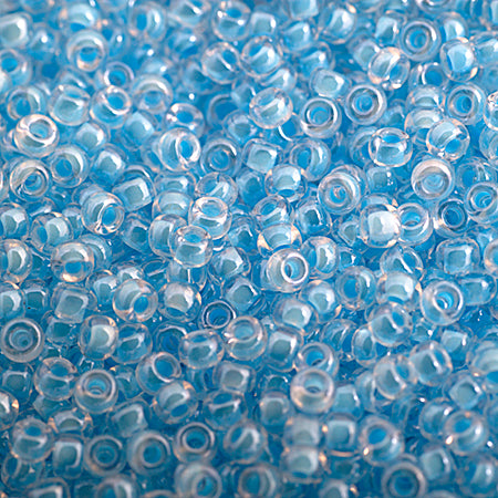 Miyuki Seed Bead 11/0 Light Blue Luminous Neon C/L - Alberta Bead Store