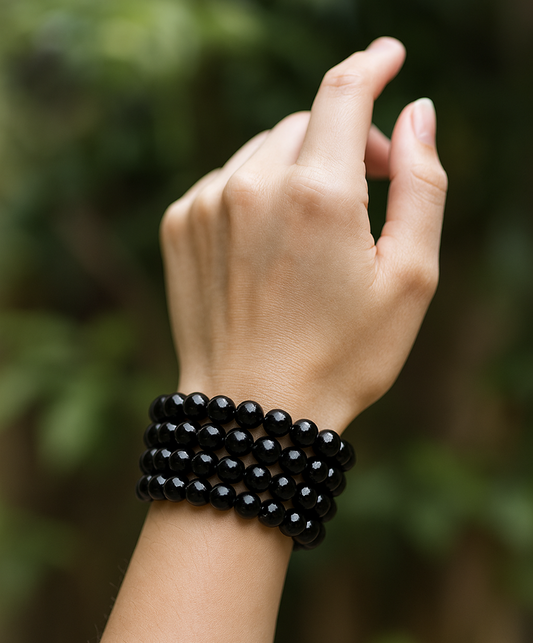 Onyx Gemstone Bead Bracelet | The Stone for Grounding - Crystals and Sun Signs