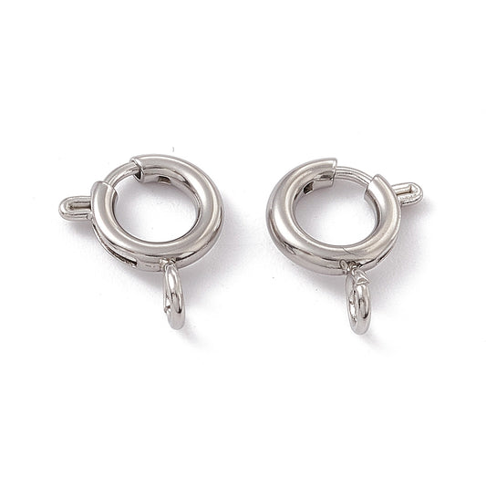 Spring Ring Clasps 201SS Non-Tarnish 10x2mm 5pc