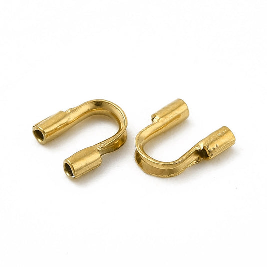 Wire Guardian 304SS Golden 5x4.5x1.2mm 100pc - Alberta Bead Store