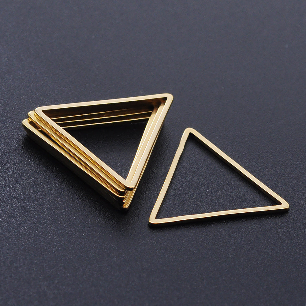 Triangle 201SS Link Golden 4pc - Alberta Bead Store