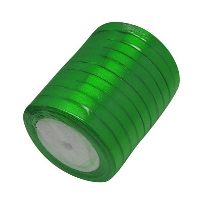 Satin Ribbon Green 3/8" - Alberta Bead Store