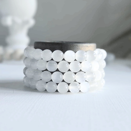 Selenite gemstone bracelet