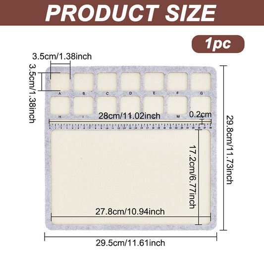 Hard Back Bead Mat with Felt 14 Compartments