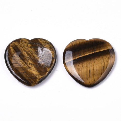 Tiger eye gemstone worry heart - 1
