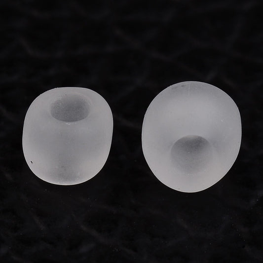 Glass Seed Bead 8/0 Transparent Matt White 50g