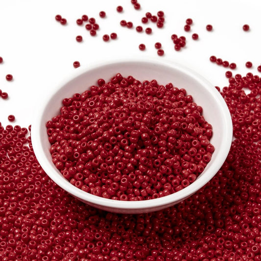 MIYUKI Seed Bead Opaque Red 8/0 10g