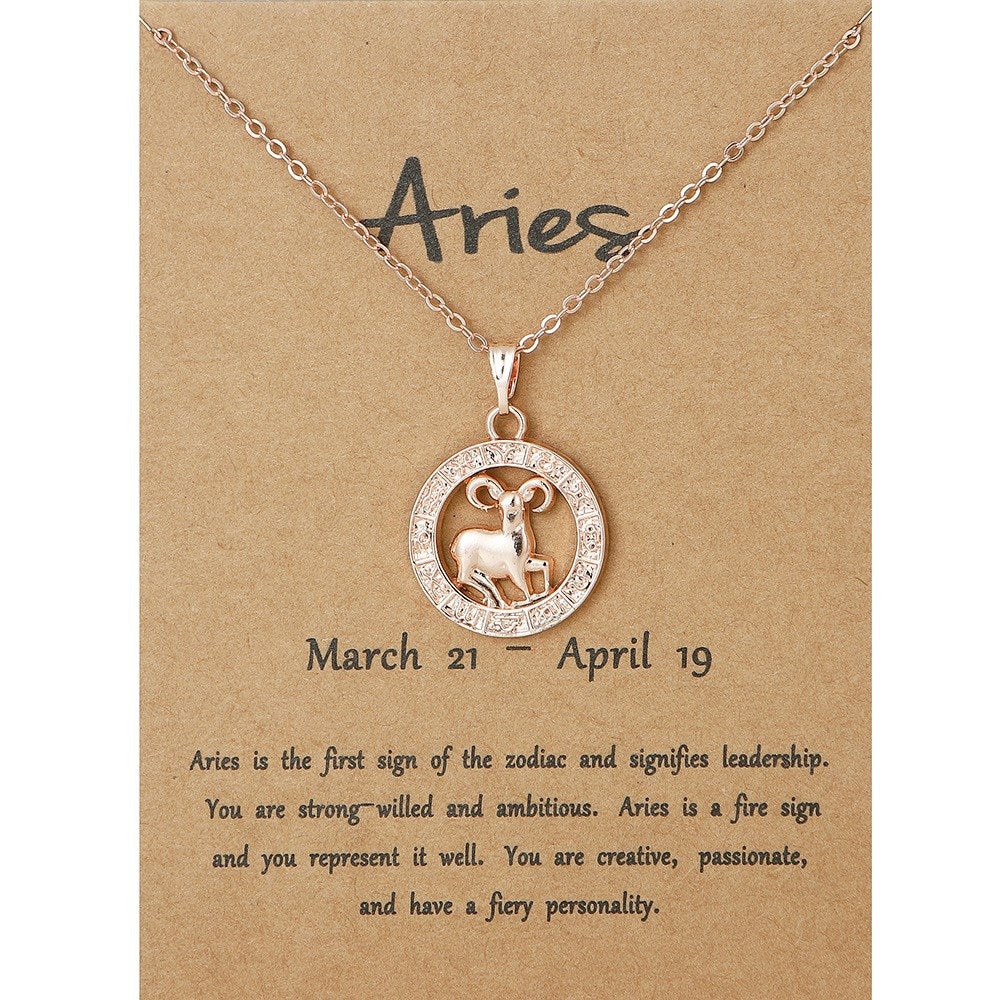 Zodiac Sign Constellation Pendants Necklace - Premium from Crystals and Sun Signs Co - Shop now at Crystals and Sun Signs Co