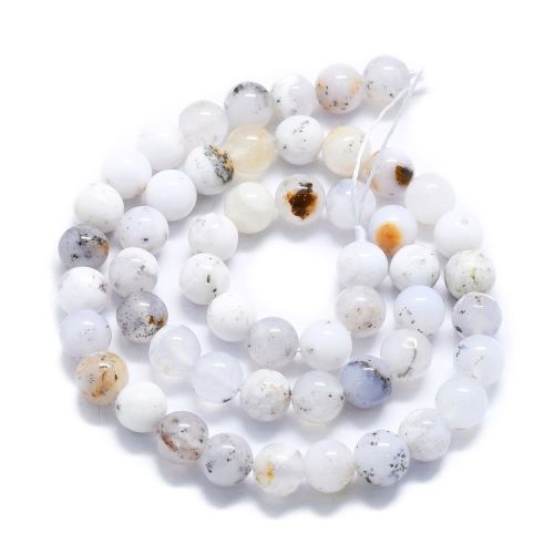 African White Opal Gemstone Bead | Crystals and Sun Signs Co