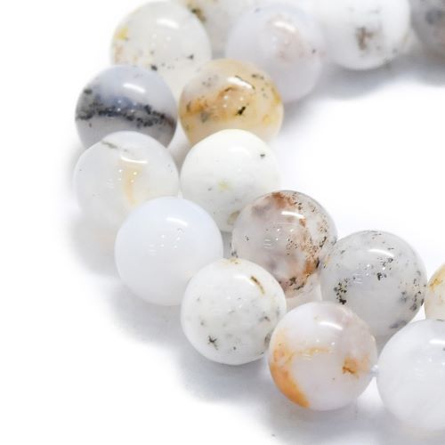 African White Opal Gemstone Bead | Crystals and Sun Signs Co