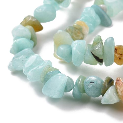 Flower Amazonite Gemstone Chip Beads | Alberta Bead Store