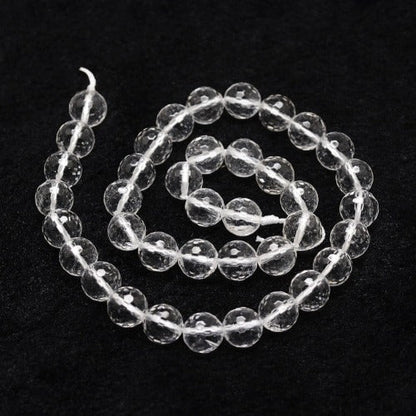 Clear Quartz Faceted Gemstone Bead - All Sizes - Witches Ink LTD - O/A Crystals and Sun Signs