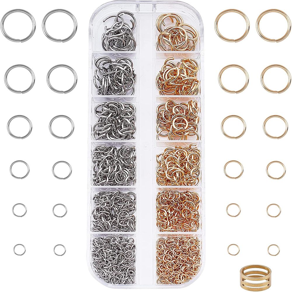 Open Jump Ring Kit Golden/Stainless | Alberta Bead Store