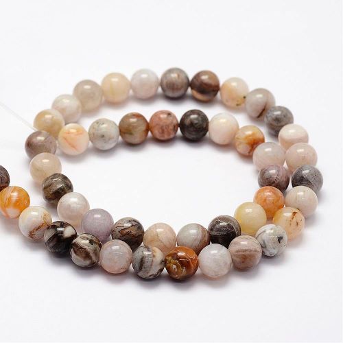 Bamboo Leaf Agate Gemstone Bead | Alberta Bead Store