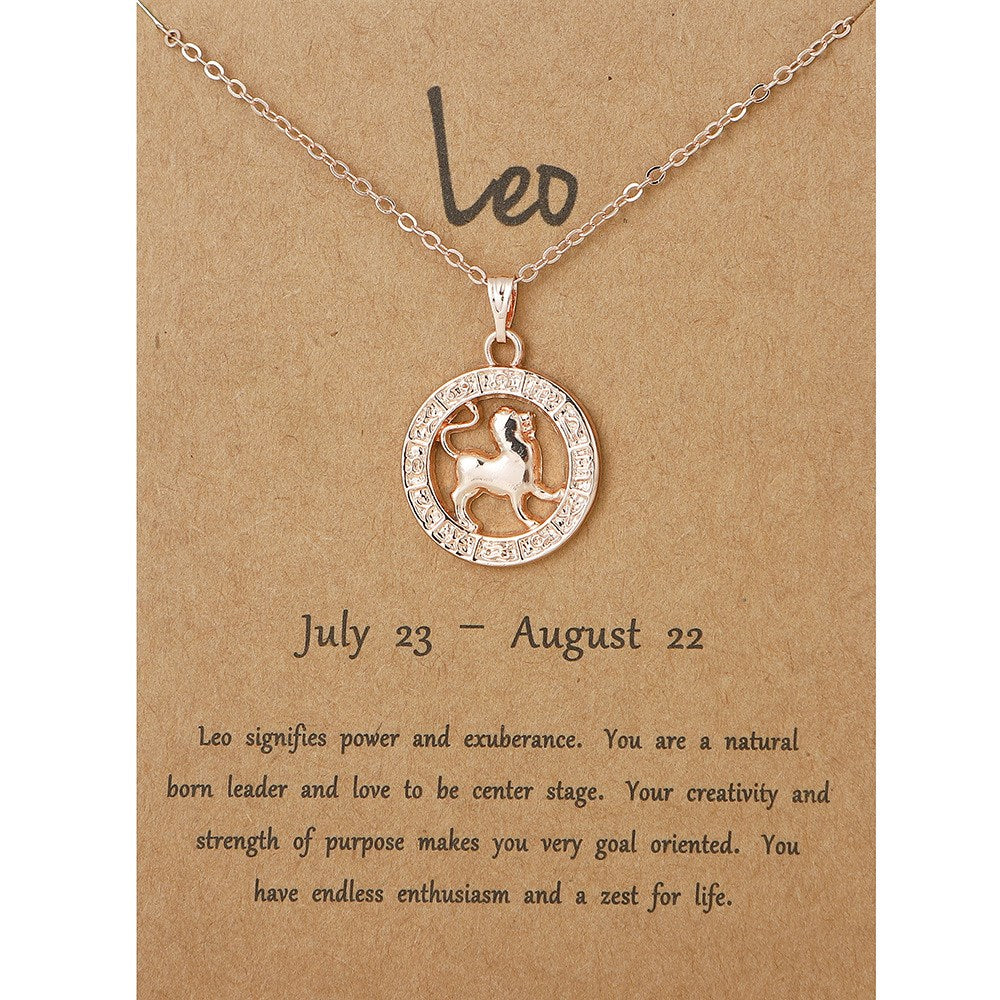 Zodiac Sign Constellation Pendants Necklace - Premium Necklace from Crystals and Sun Signs Co - Shop now at Crystals and Sun Signs Co