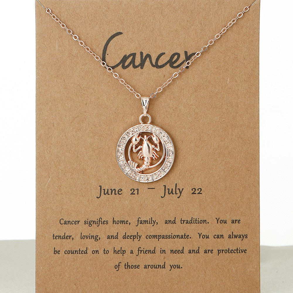Zodiac Sign Constellation Pendants Necklace - Premium Necklace from Crystals and Sun Signs Co - Shop now at Crystals and Sun Signs Co