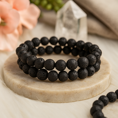 Black lava diffuser bracelet