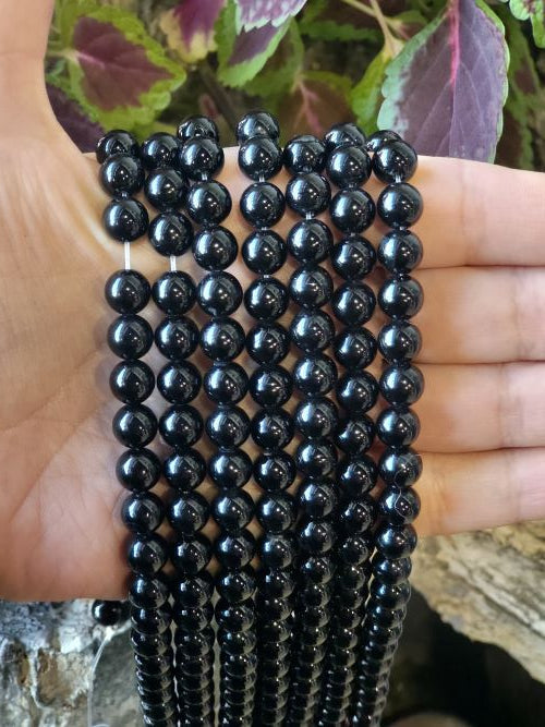 Black Onyx Gemstone Grade A Dyed Beads - All Sizes - Crystals and Sun Signs