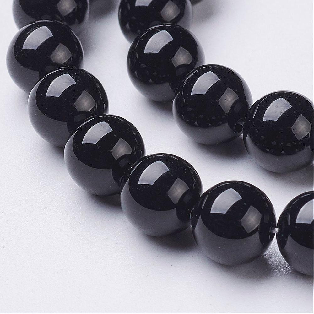 Black Onyx Gemstone Grade A Dyed Beads - All Sizes - Witches Ink LTD - O/A Crystals and Sun Signs